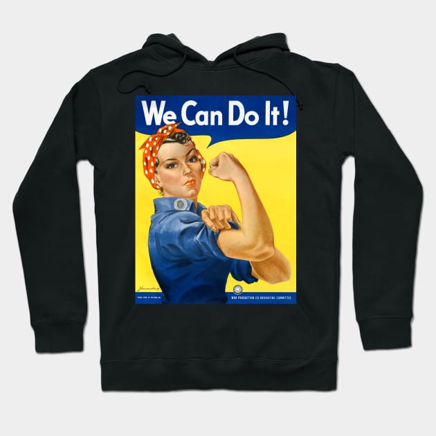 We Can Do It! Rosie the Riveter Vintage WPA Hoodie by vintagetreasure